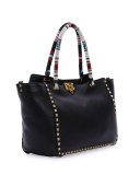 Rockstud Medium Beaded Tote Bag, Black
