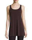 Jersey Sleeveless Scoop-Neck Tunic, Clove