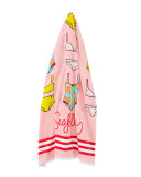 Spring Bloom Kids' Cotton Velour Beach Towel, Multicolor