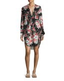 Verna Floral Patchwork Dress, Multicolor