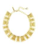 Golden Scalloped Edge Necklace