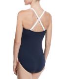 Block Party Maillot, Navy, Available in Extended DD Cup