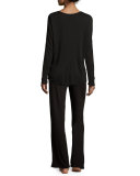 Holiday Highlight Long-Sleeve Lounge Top, Black