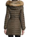 Pipleigh Hooded Puffer Jacket, Mink Gray
