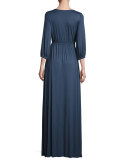 Armand Long Slit-Front Maxi Dress
