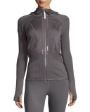 Run Engineered Knit Track Jacket, Gray