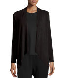Lightweight Cozy Drape-Front Cardigan