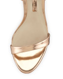 Chiara Butterfly Wing Ankle-Wrap Sandal, Gold