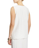 Cabo Crinkle Tank, White, Plus Size
