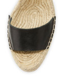 Harper Ankle-Wrap Wedge Espadrille Sandal, Black