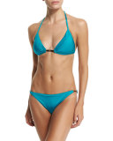 Italian Positano Swim Top, Aqua