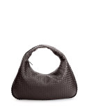Veneta Intrecciato Large Hobo Bag, Dark Brown