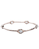 Five-Stone Rose Bangle, Clear