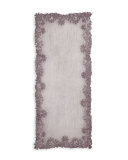 Fiorangela Gauze Scarf w/Crochet, Light Purple