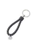 Braided Loop Key Ring, Light Gray