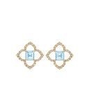 Aurora Blue Topaz and Diamond Earrings