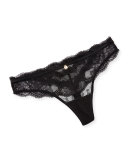 Présage Lace Tanga Thong, Black