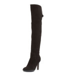 Raffaela Weatherproof Knee Boot, Black