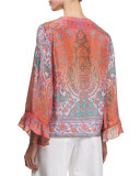 Flutter-Sleeve Printed Top
