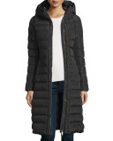 Imin Long Quilted Puffer Coat, Black