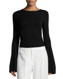 Bell-Sleeve Pullover Top