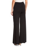 Knit Palazzo Pants, Coffee