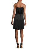 Silk Camisole Dress, Black