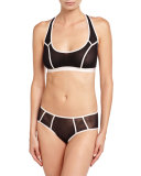 Metropolis Hotpants, Black/Pink Lilly