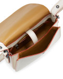 23 Leather Saddle Bag, Chalk