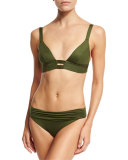 Convertible-Waist Swim Bottom, Green