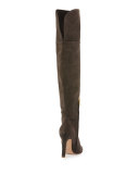 Bentlee Suede Over-the-Knee Boot, Graphite