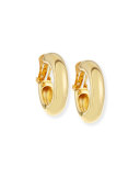 Yellow Gold-Plated Clip-On Hoop Earrings