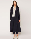 Frenton Double-Weave Trenchcoat, Navy