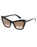 Valesca Cat-Eye Flash Sunglasses, Gold/Black