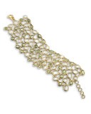 18K Green Sapphire & Rock Crystal Pebble Bracelet