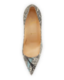 Decollete Paris Map 100mm Red Sole Pump, Multi