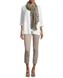 Organic Cotton Open-Front Boxy Jacket, Petite 