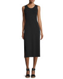 Jersey Midi Dress, Black, Plus Size