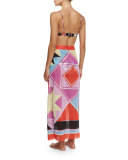 Monreale Printed Wrap Maxi Skirt Coverup