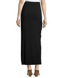 Cain Splice Side-Snap Maxi Skirt, Black