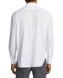 Tonal Dobby-Print Long-Sleeve Sport Shirt, White