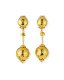 Hammered Ball-Drop Clip-On Earrings