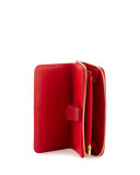 Longchamp 2.0 Zip-Around Wallet, Poppy/Ruby