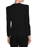 Double-Pocket One-Button Jacket, Black