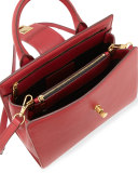 West End Small Top-Handle Satchel Bag, Deep Maroon