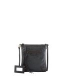 Classic Flat Crossbody Bag, Dark Gray