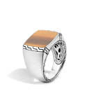 Silver Signet Ring with Tigers Eye