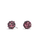 10mm Osetra Rhodolite Garnet Stud Earrings