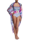 Le Jardin Printed Silk Pareo