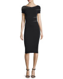 Delap Wrap-Front Sheath Dress